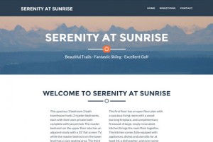 Serenity at Sunrise Web Design